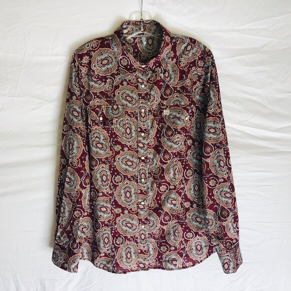 Cinch Women's Size XL Geometric Pearl Snap Western Shirt - Picture 1 of 6